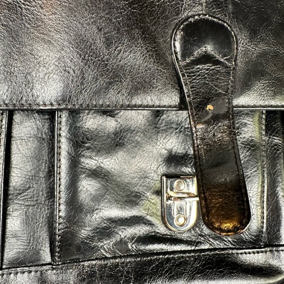 Wilsons Leather Black Genuine Leather Laptop Bag Briefcase Messenger Bag - Picture 5 of 14